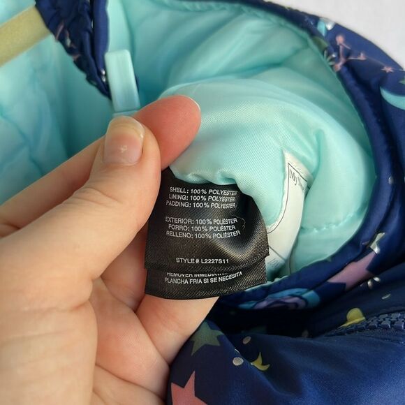 London Fog Girls Snow Pants Ski Bibs Size 4T Blue Stars - Picture 5 of 7